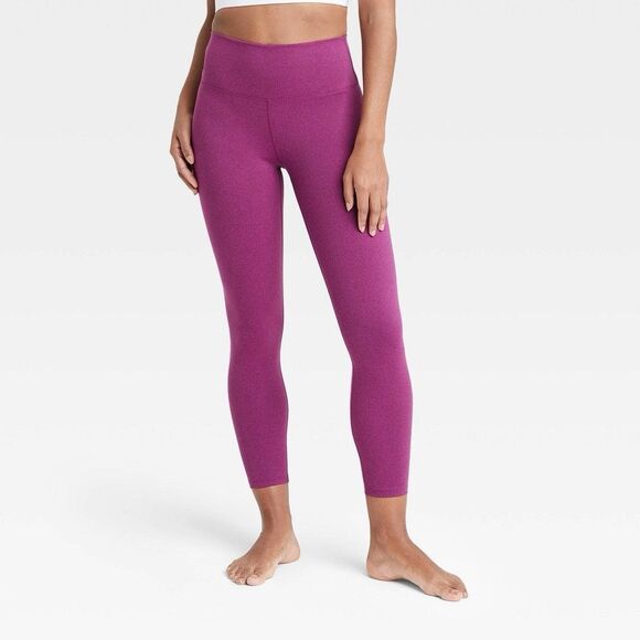 Women S High-Rise 7/8 Leggings - All in Motion Heathered Purple XS - Picture 1 of 3